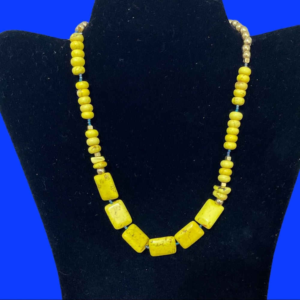 Yellow turquoise necklace